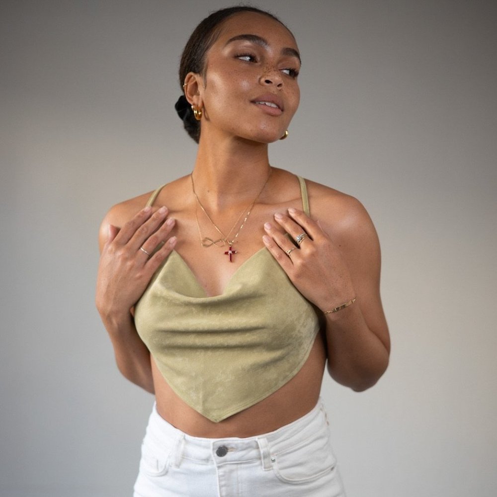 NWT Corduroy Crop Top